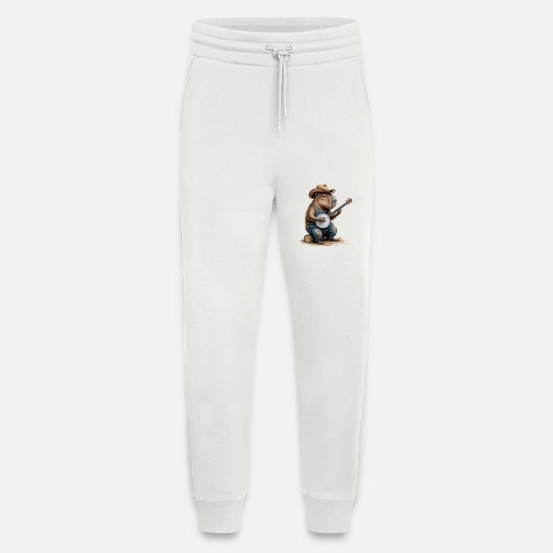 Cool Capybara Playing Banjo - Jogging Pants - made by SPREAD  - OFF WHITE