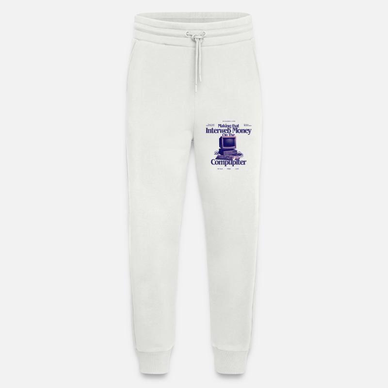 InterwebMoney Computer Design - Jogging Pants - made by SPREAD  - OFF WHITE