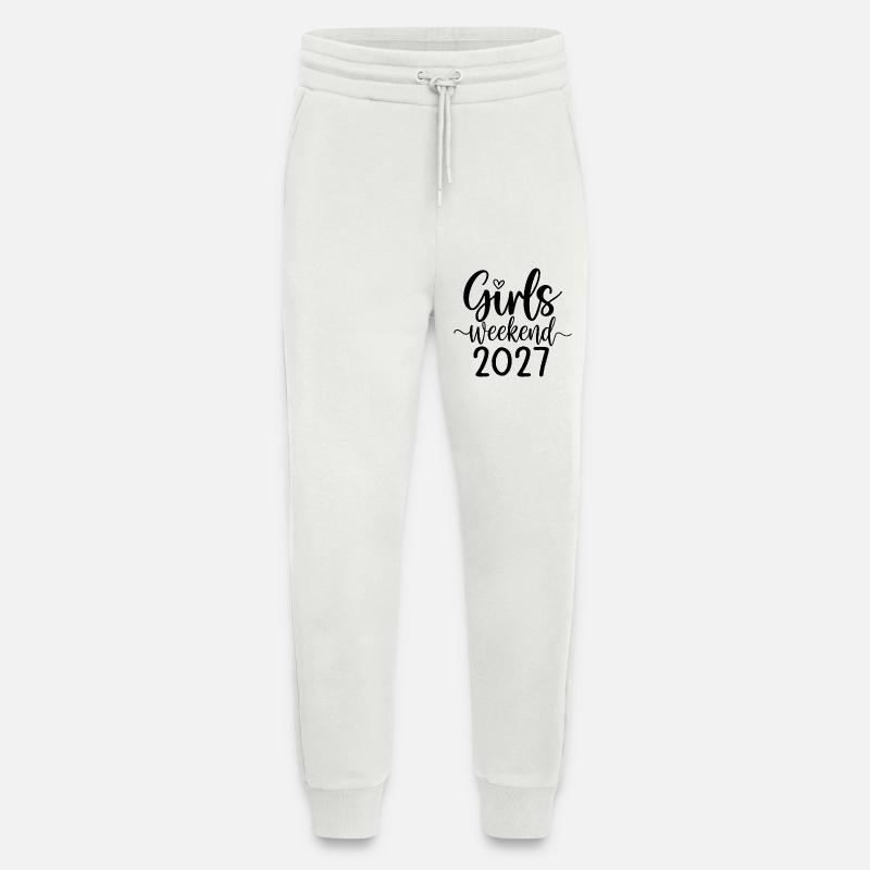 Abstrakter meandernder Wasserfluss - Jogginghose - made by SPREAD - OFF WHITE