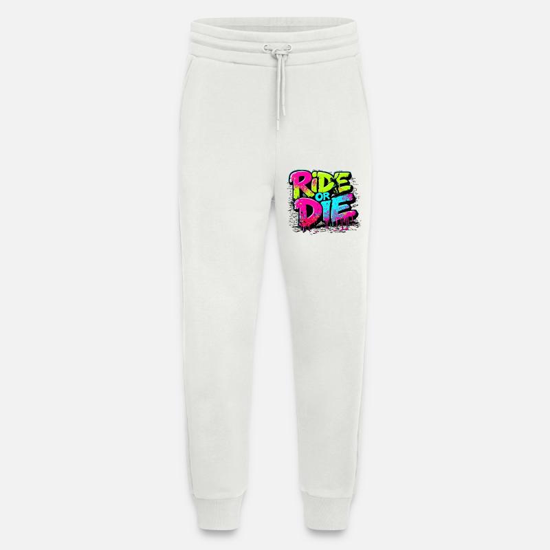 Vibrantes Skateboard-Motiv mit Farbexplosion - Jogginghose - made by SPREAD - OFF WHITE