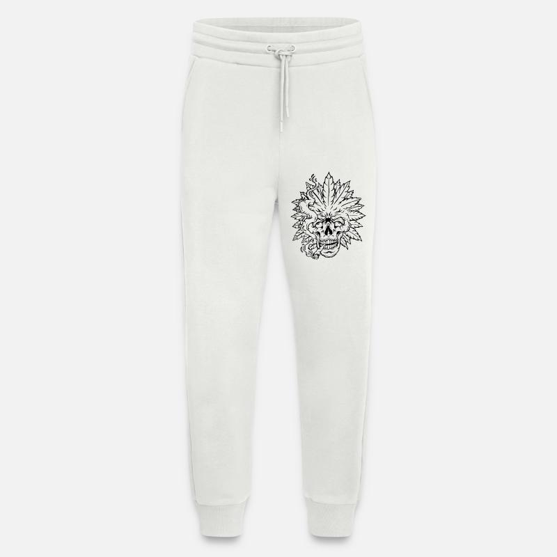Psychedelic Skull Weed Design - Totenkopf - Jogginghose - made by SPREAD - OFF WHITE