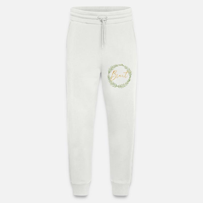 Elegantes Braut-Design mit Lorbeerkranz - Jogginghose - made by SPREAD - OFF WHITE