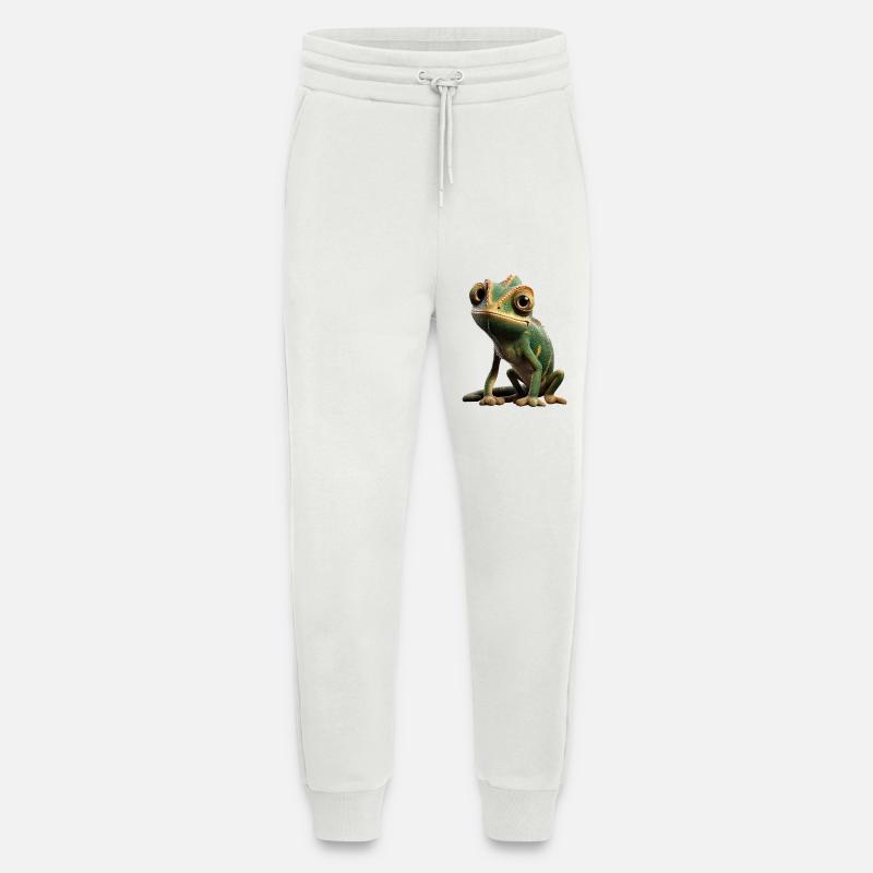 Chameleon Lizard Reptile Chameleon Iguana Lizard - Jogging Pants - made by SPREAD  - OFF WHITE