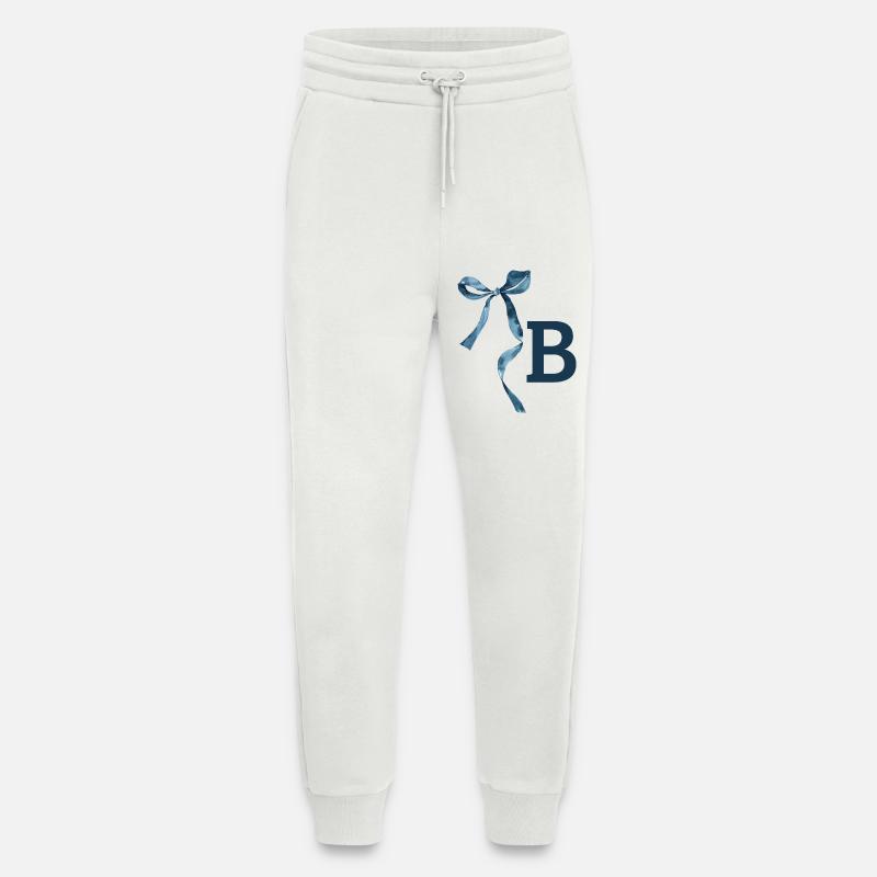 Monogram b gift idea - Jogging Pants - made by SPREAD  - OFF WHITE