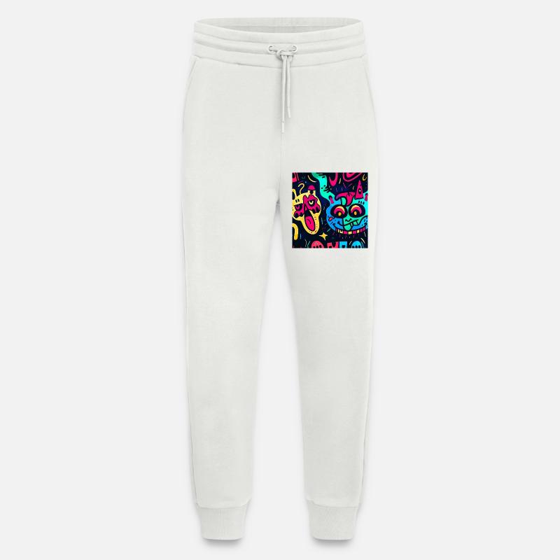 Illustration mit bunten Monstern - Jogginghose - made by SPREAD - OFF WHITE