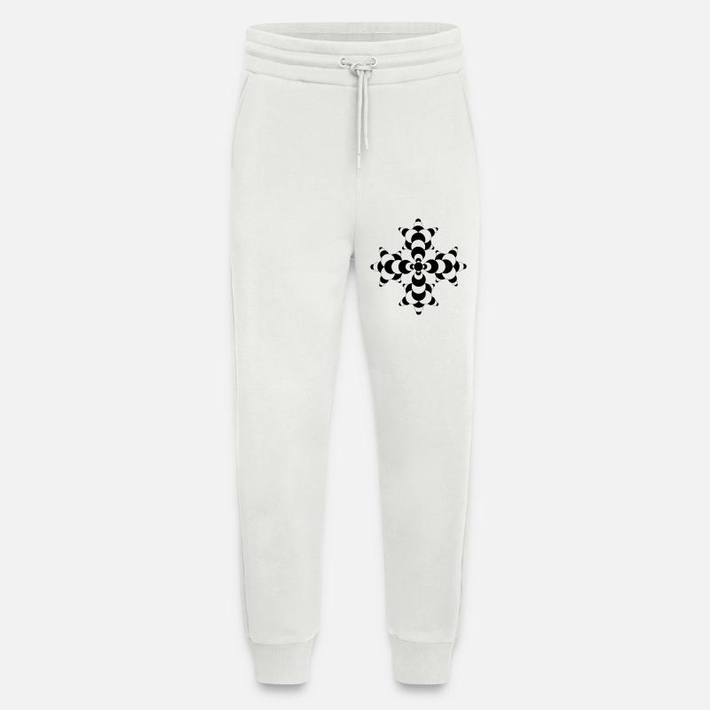 Fractal Molecule Crop Circle - Jogging Pants - made by SPREAD  - OFF WHITE