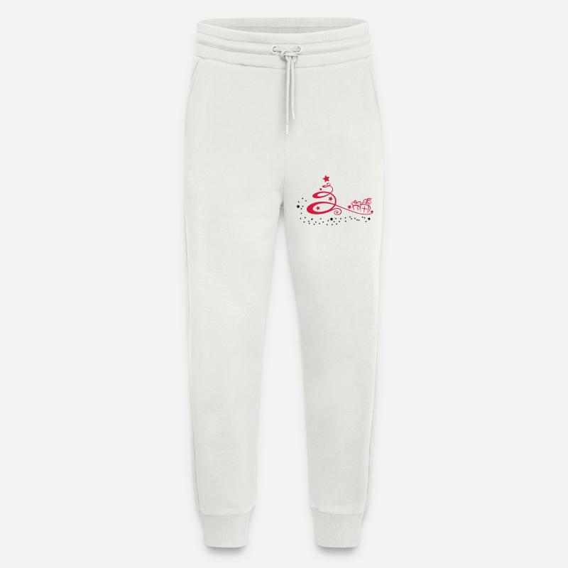Weihnachtsbaum mit Sternen und Geschenken - Jogginghose - made by SPREAD - OFF WHITE