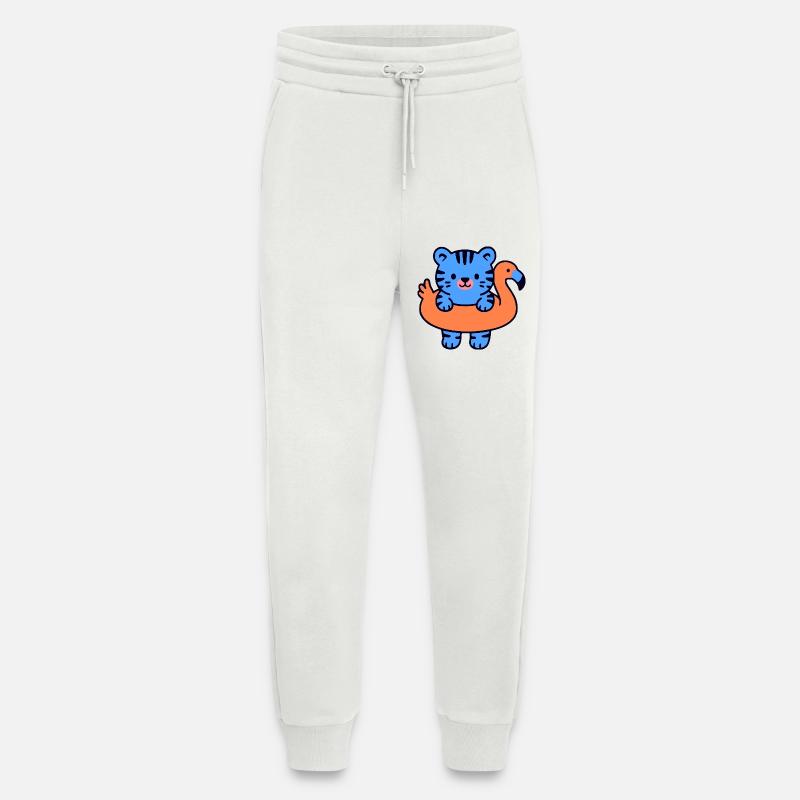 Kleiner schwebender blauer Tiger - Jogginghose - made by SPREAD - OFF WHITE