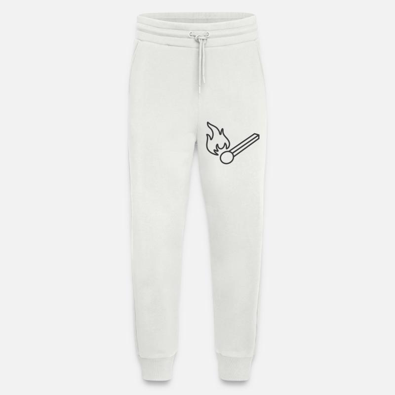 Brennendes Streichholz-Liniensymbol - Jogginghose - made by SPREAD - OFF WHITE