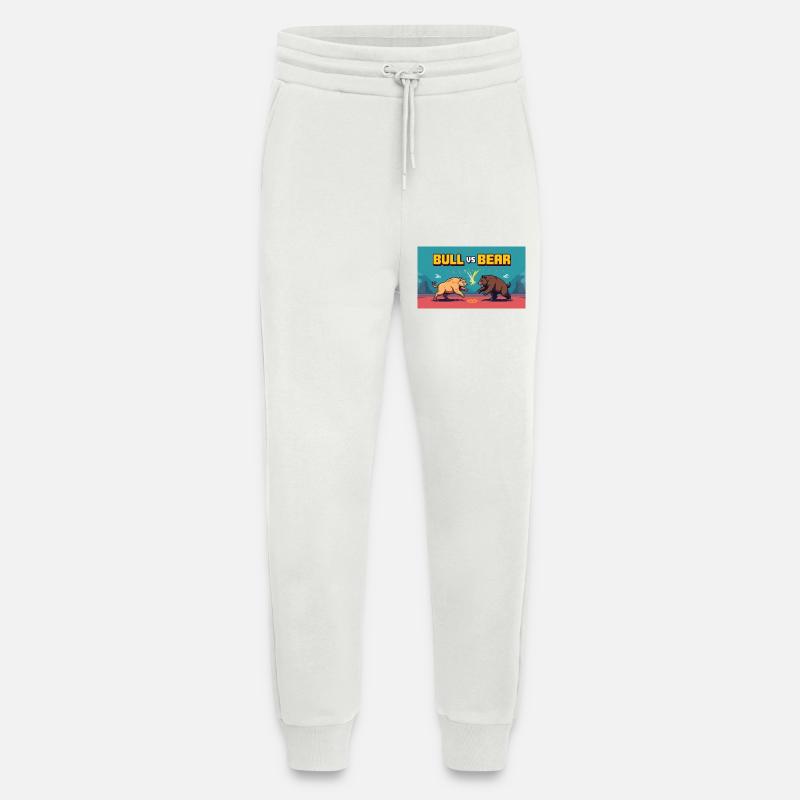 Pixel Art Kampf Stier gegen Bär - Jogginghose - made by SPREAD - OFF WHITE