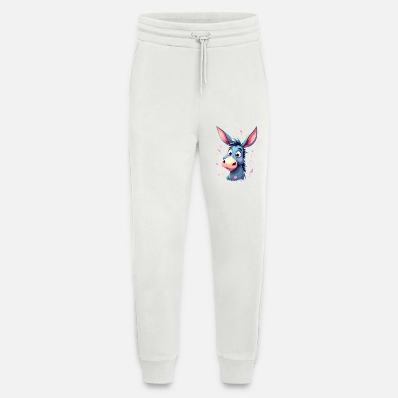 Charmantes Eselfigur mit bunter Spritztechnik - Jogginghose - made by SPREAD - OFF WHITE