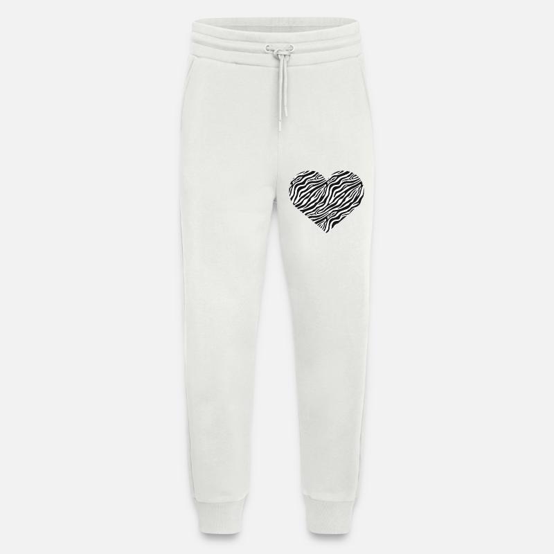 Zebra Herz - Jogginghose - made by SPREAD - OFF WHITE