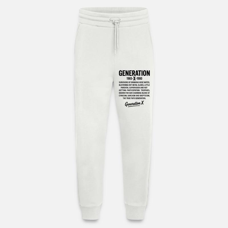 Retro-Textdesign der Generation X - Jogginghose - made by SPREAD - OFF WHITE