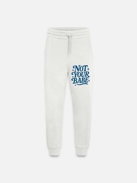 Pas ton bébé - Pantalon de jogging bio décontracté fabriqué en UE - OFF WHITE