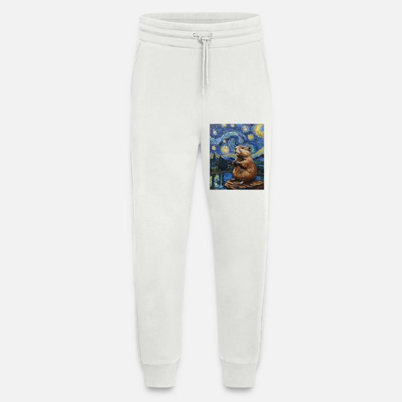 Bieber Van Gogh Style Starry Night - Jogginghose - made by SPREAD - OFF WHITE