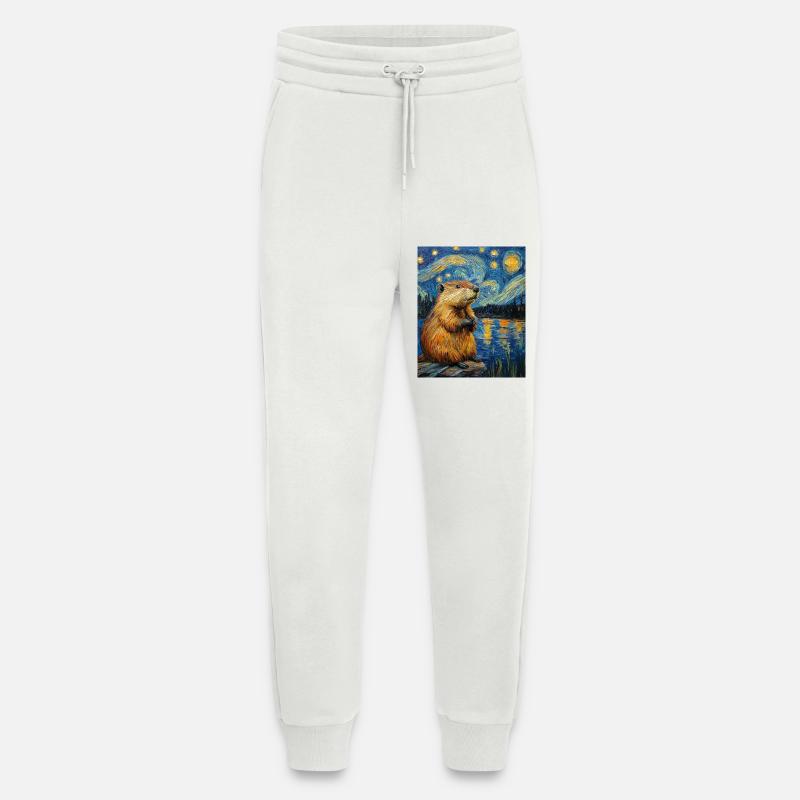 Bieber Van Gogh Style Starry Night - Jogginghose - made by SPREAD - OFF WHITE