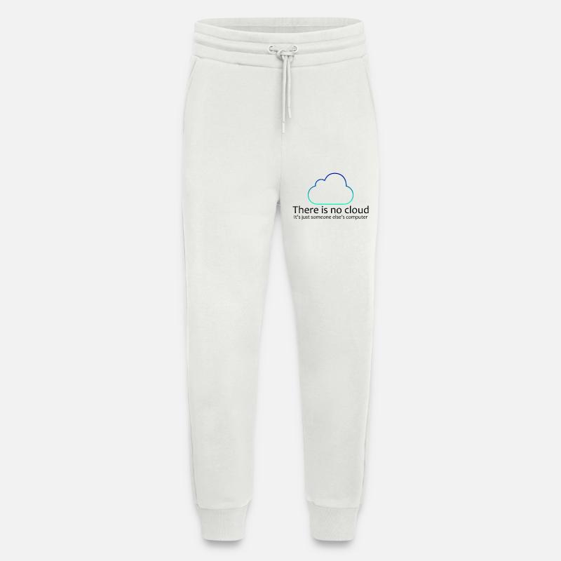 No Cloud Programming Funny Tee - Jogging Pants - made by SPREAD  - OFF WHITE