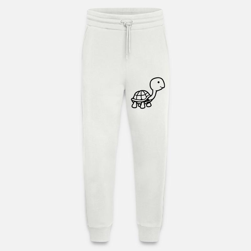Turtle long neck smiling happy funny - Jogging Pants - made by SPREAD  - OFF WHITE