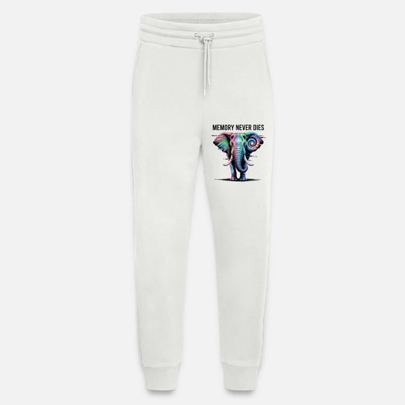 Psychedelischer Elefant mit kosmischer Spirale - Jogginghose - made by SPREAD - OFF WHITE