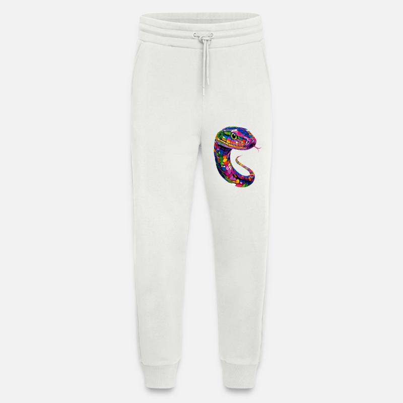 Schlange Python Kobra Klapperschlange Schlangen - Jogginghose - made by SPREAD - OFF WHITE