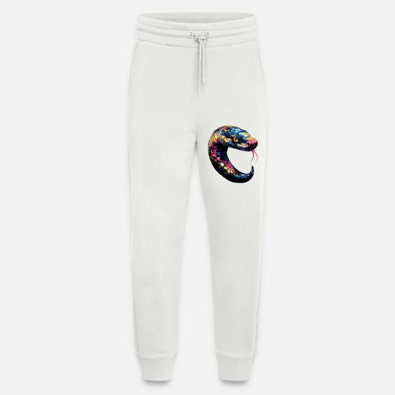 Schlange Python Kobra Klapperschlange Schlangen - Jogginghose - made by SPREAD - OFF WHITE
