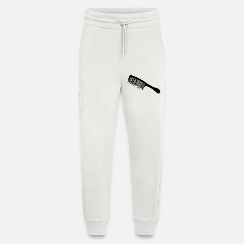 Illustration peigne avec code-barre - Pantalon de jogging bio décontracté fabriqué en UE - OFF WHITE