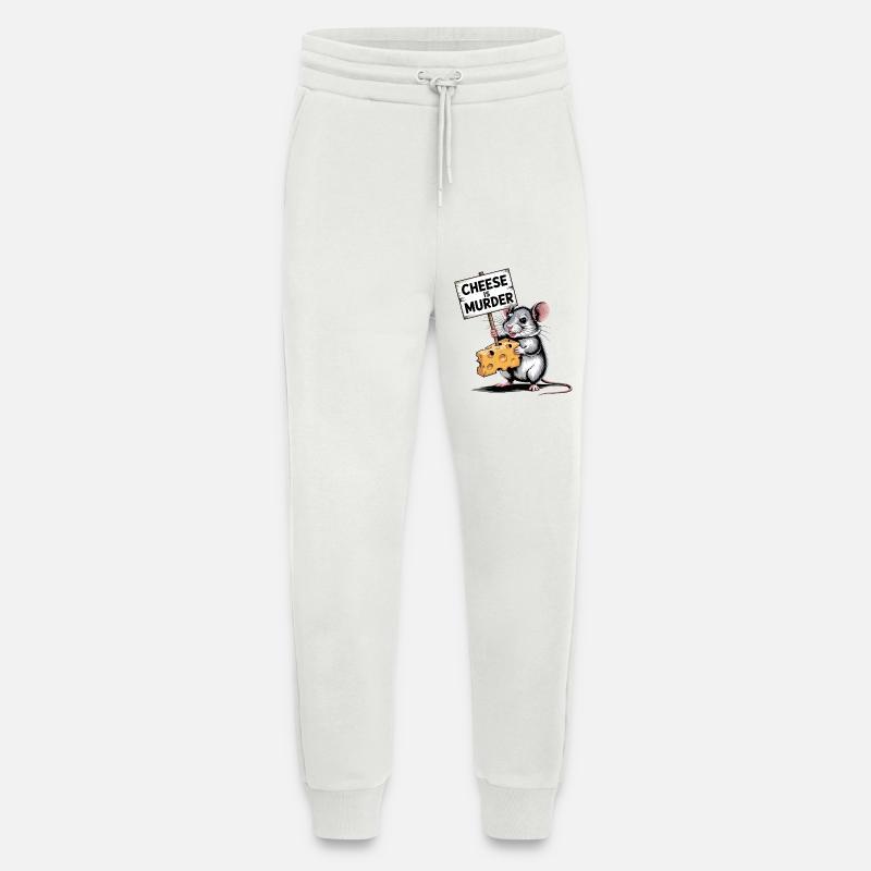 Cheese Is Murder Mouse - Jogging Pants - made by SPREAD  - OFF WHITE