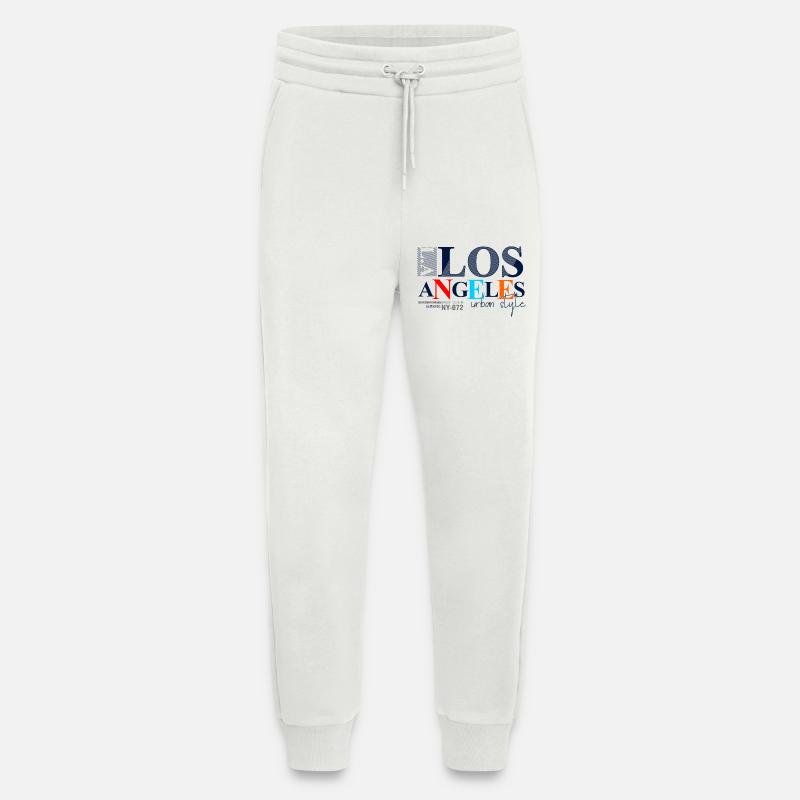 Lebendiges Stadtbild mit buntem Text - Jogginghose - made by SPREAD - OFF WHITE