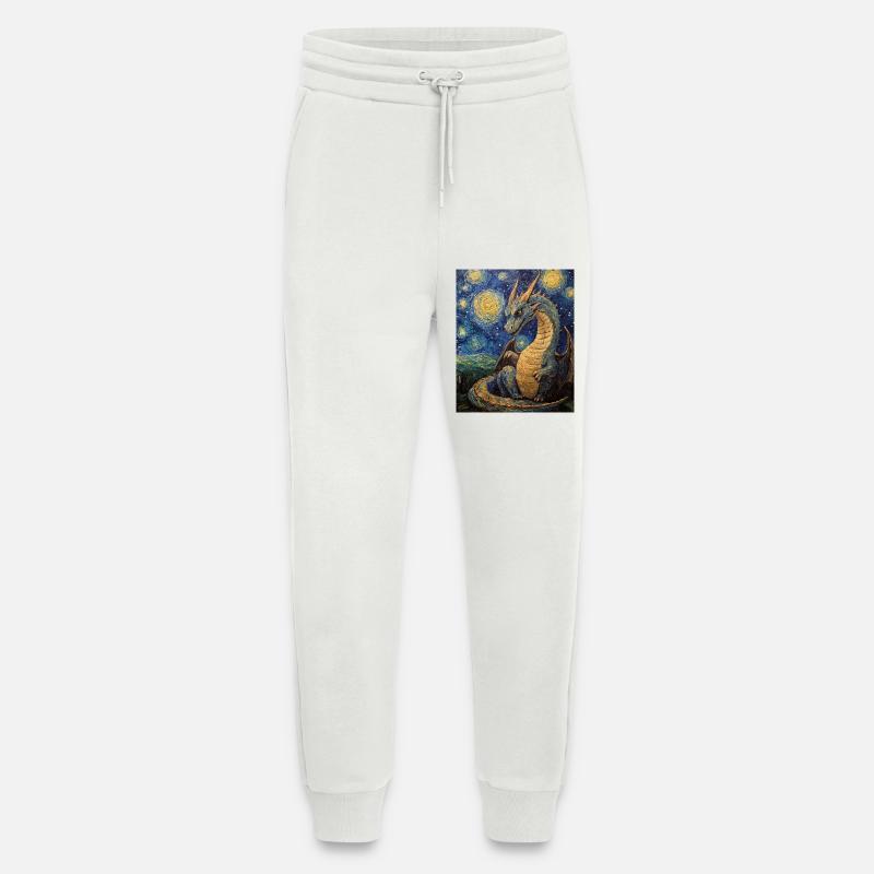 Drache Drachen Dragon Van Gogh Style Starry Night - Jogginghose - made by SPREAD - OFF WHITE