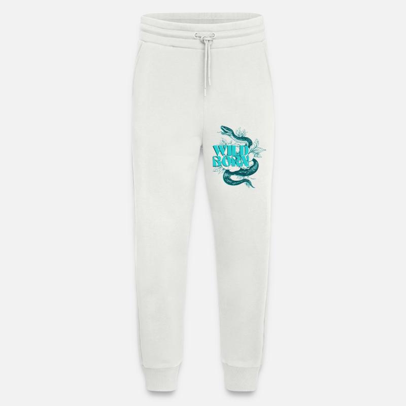 Wild Born Snake Botanisches Design - Jogginghose - made by SPREAD - OFF WHITE