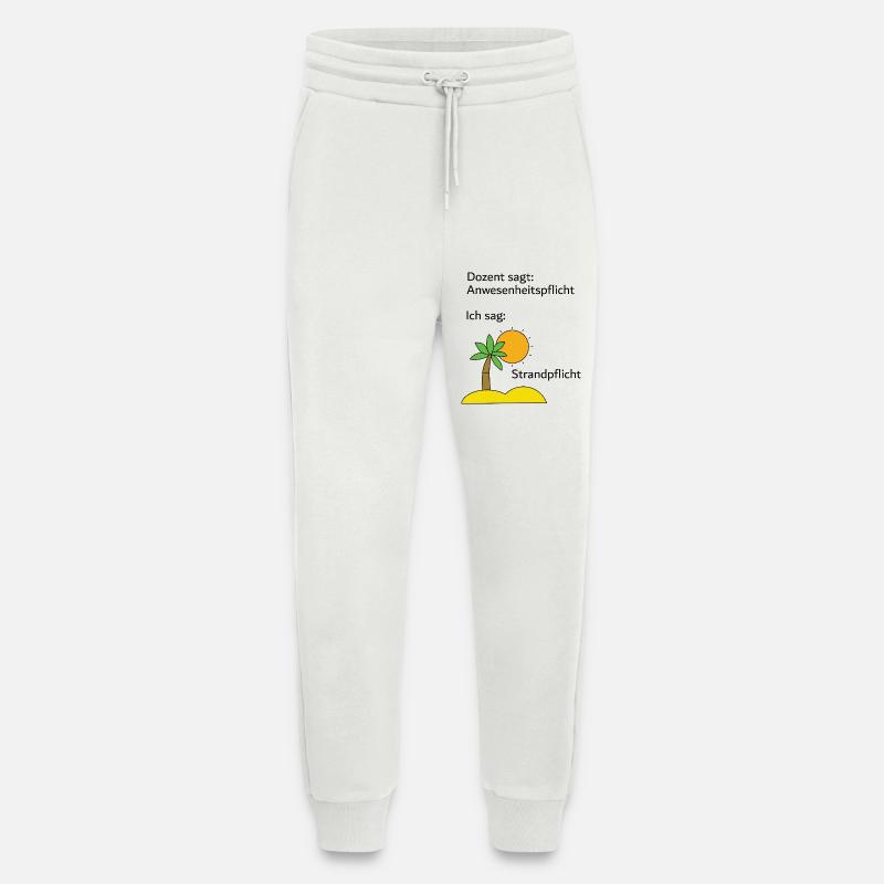 Unispruch "Strandpflicht" Geschenk, Studenten - Jogginghose - made by SPREAD - OFF WHITE