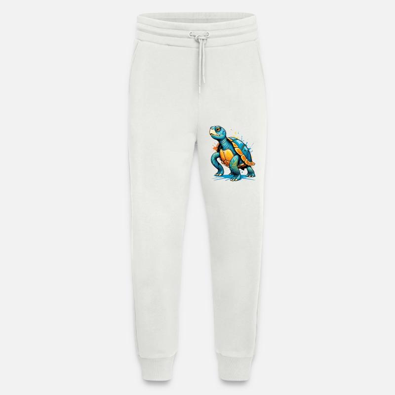 Farbige Schildkröte Illustration mit Spritzern - Jogginghose - made by SPREAD - OFF WHITE