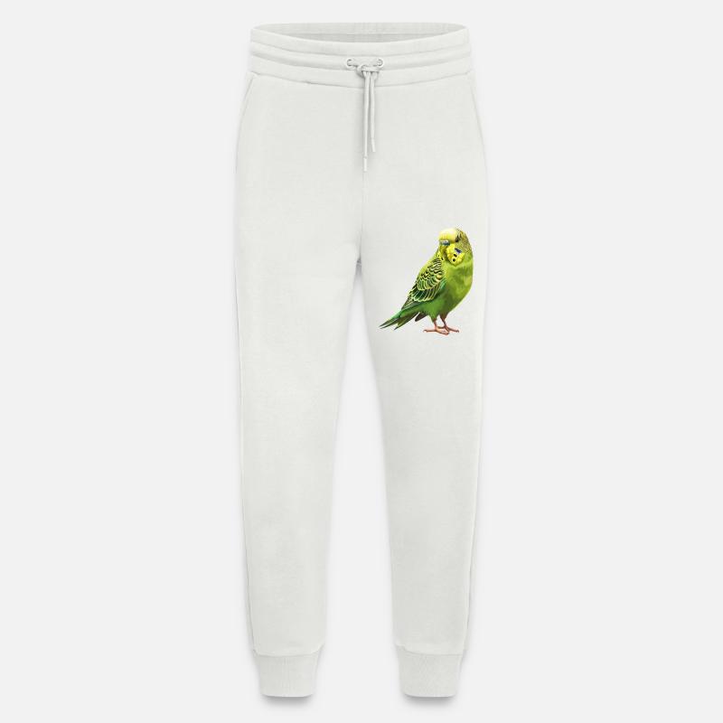 Conception de perruche Joie de vivre - Pantalon de jogging bio décontracté fabriqué en UE - OFF WHITE