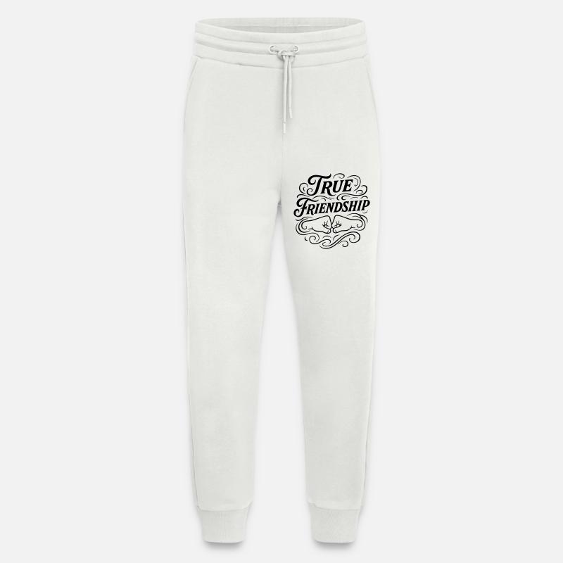 Freundschaft Spruch Freunde - Jogginghose - made by SPREAD - OFF WHITE