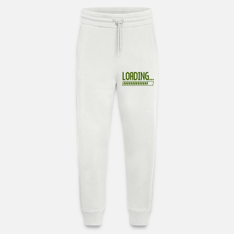 Loading Bar Pixel Design - Jogging Pants - made by SPREAD  - OFF WHITE