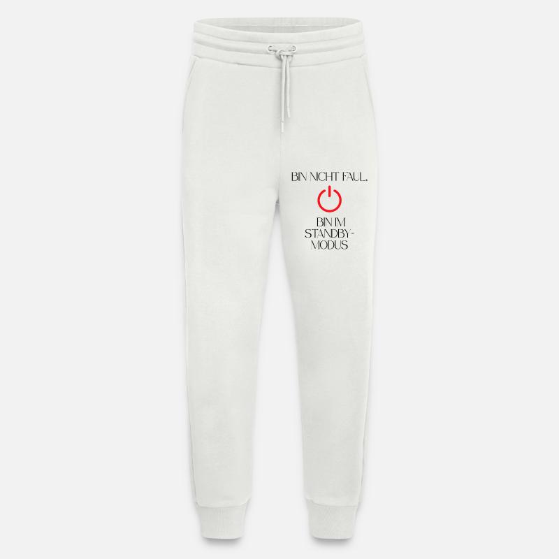 Not lazy standby mode power button - Jogging Pants - made by SPREAD  - OFF WHITE
