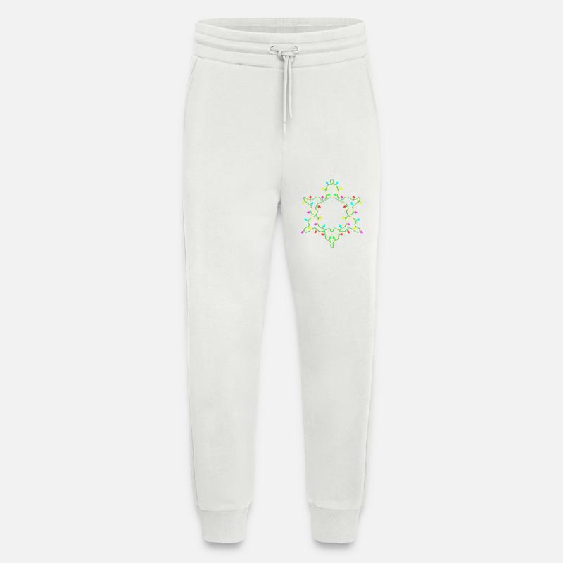 Hanoukka Hanoukka Hanoukka - Pantalon de jogging bio décontracté fabriqué en UE - OFF WHITE