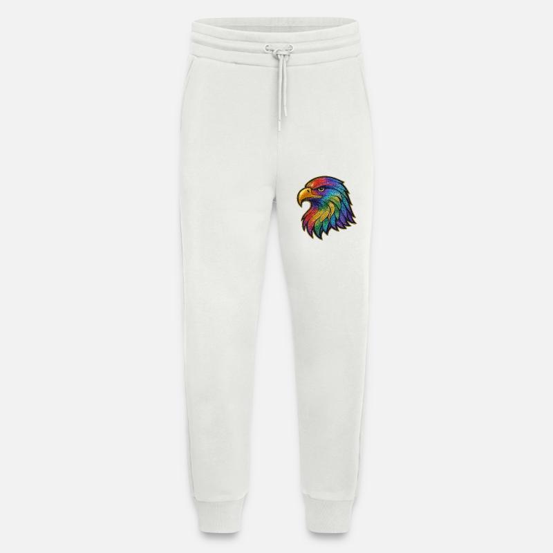 Rainbow Eagle Head Patch - Jogging Pants - made by SPREAD  - OFF WHITE