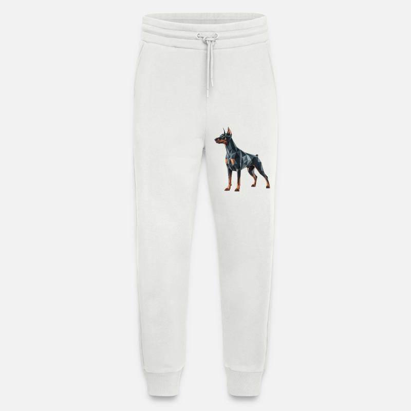 Dobermann - Cooles Low-Poly-Logo - Jogginghose - made by SPREAD - OFF WHITE