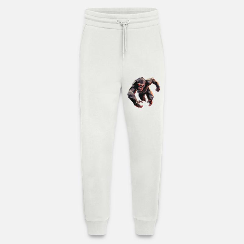 Gorilla im Low Poly Stil - Jogginghose - made by SPREAD - OFF WHITE