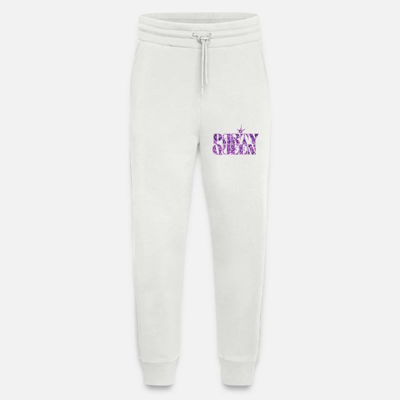 Party Queen Glitter Typography - Jogging Pants - made by SPREAD  - OFF WHITE
