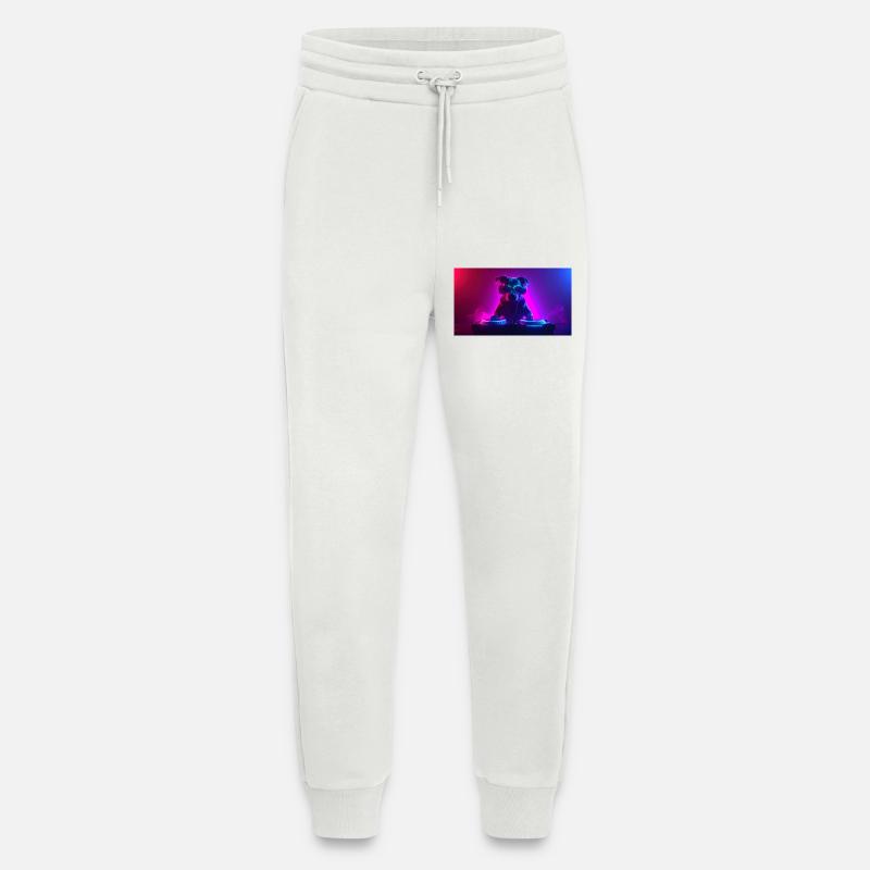 Neon DJ Hund - Jogginghose - made by SPREAD - OFF WHITE