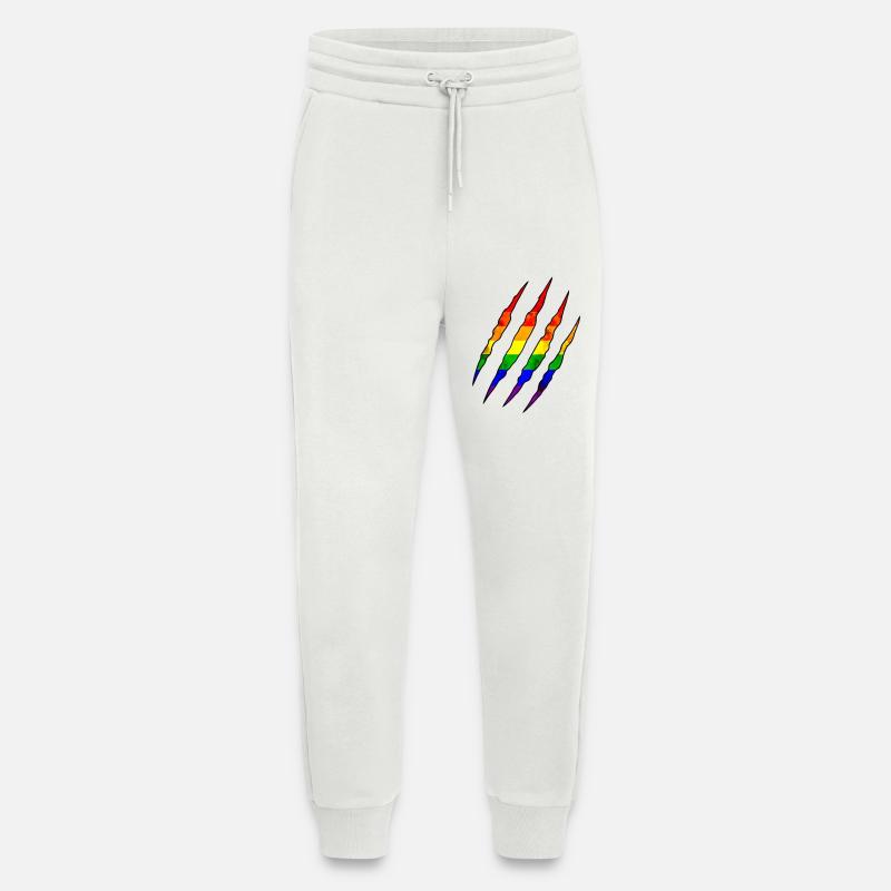 Pride Claw Rainbow Statement Scratch Trace - Jogging Pants - made by SPREAD  - OFF WHITE