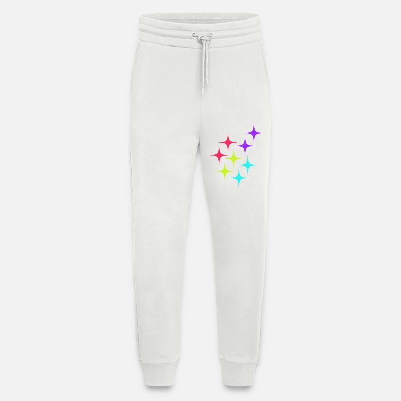 Colorful star sparkle pattern - Jogging Pants - made by SPREAD  - OFF WHITE