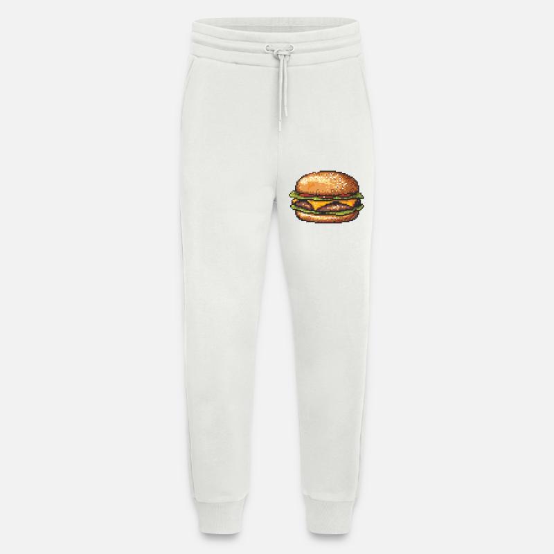8Bit Hamburger Pixel Art - Jogging Pants - made by SPREAD  - OFF WHITE