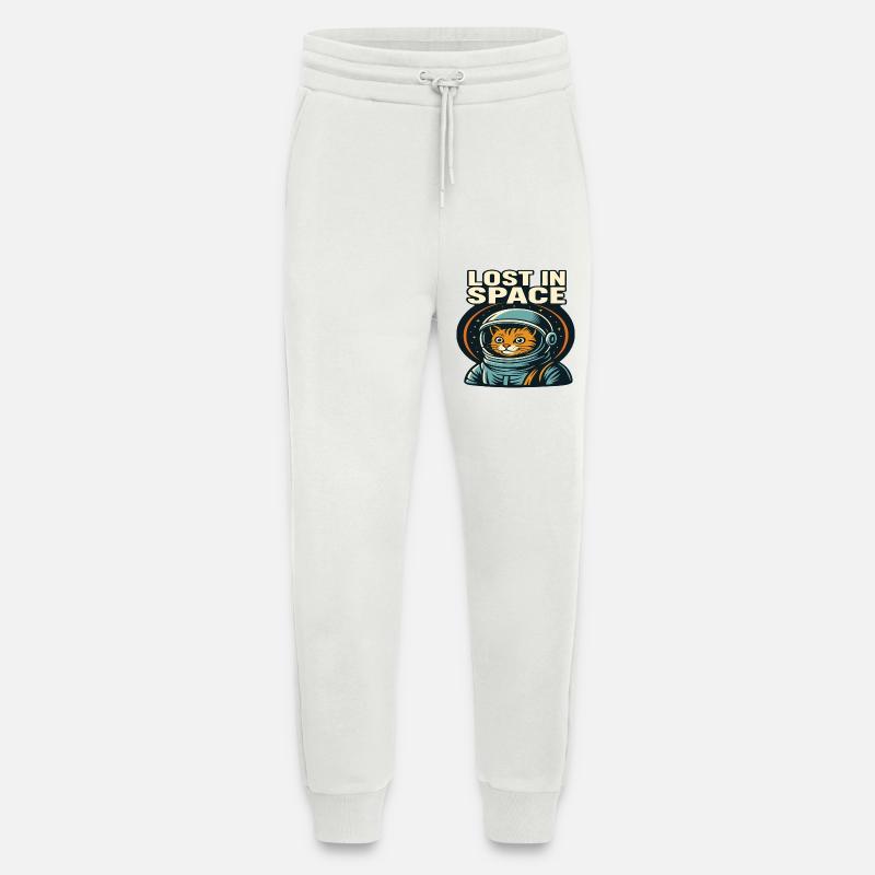 Perdu dans l’espace Katzen Astronaut Design - Pantalon de jogging bio décontracté fabriqué en UE - OFF WHITE