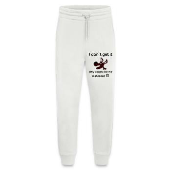Maroon Cartoon Dog with Fangs - Pantalon de jogging bio décontracté fabriqué en UE - OFF WHITE - Devant