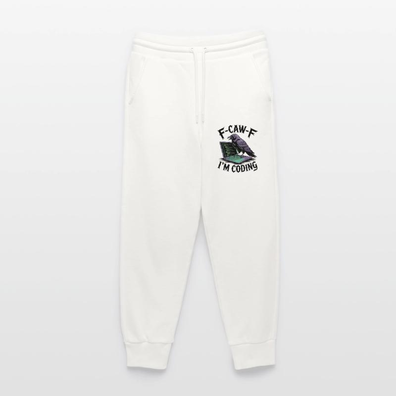 RabenCoder : Code Raven sur l’ordinateur portable Pantalon de jogging bio décontracté fabriqué en UE