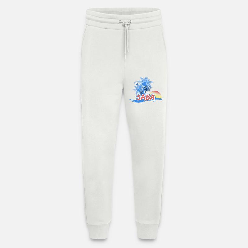Saba as a beach - Jogging Pants - made by SPREAD  - OFF WHITE