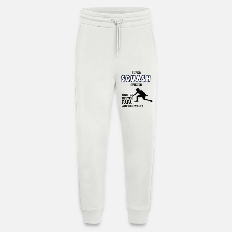 Squash Spieler Squasher Papa Vater Mann - Jogginghose - made by SPREAD - OFF WHITE